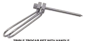 Triple Trocar Set With Handle